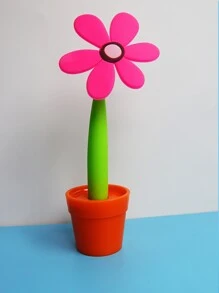 歐美風向日葵盆栽造型圓珠筆1支