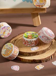 1roll Cartoon Graphic Random Sticker - Multicolor - View 2