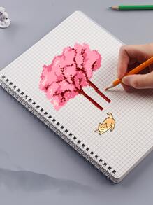 licao 1pc Máy tính xách tay xoắn ốc đơn giản - trắng - Xem 3