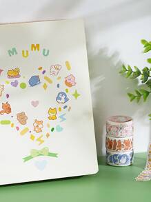 1roll Cartoon Graphic Random Sticker - Multicolor - View 4