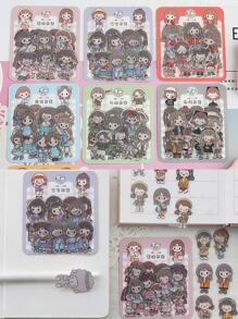 40 cái Cartoon Graphic ngẫu nhiên Sticker - Nhiều màu - Xem 6