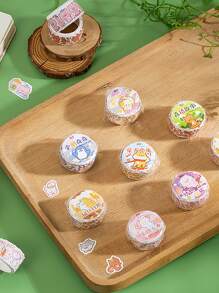 1roll Cartoon Graphic Random Sticker - Multicolor - View 6