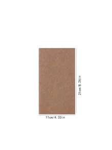 1pc Kraft Paper Cover Notebook - Brown - View 7