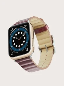 Color Block Watchband Compatible With Apple Watch