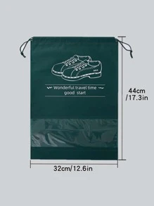 4入組標語圖案隨機色鞋子收納包 - 彩色 - 查看 2