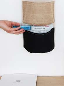 1pc Hanging Random Storage Bag, 3 Grid Hanging Organizer For Home Storage - Multicolor - View 4