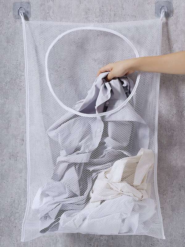 1pc/2pcs Mesh Sturdy Clothing & Bathroom Storage Hanging Bag