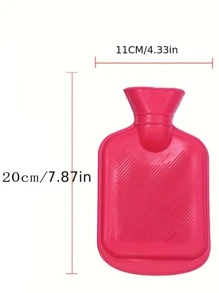 1pc Solid Color Hot Water Bag - Red - View 6
