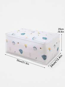 1pc Random Pattern Clothing Storage Bag,Cute Cartoon Large Capacity Storage Bag,Portable Waterproof Clothes And Quilt Storage Box - Multicolor - View 6