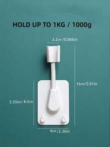 1 soporte de cabezal de ducha de 360 °, soporte de cabezal de ducha autoadhesivo ajustable, montaje en pared con soporte de gancho, SPA, baño Universal - Azul - Ver 2