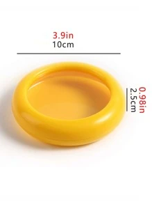 1pc Silicone Lemon Fresh Cover, Yellow Round Lemon Lid For Kitchen - Yellow - View 4