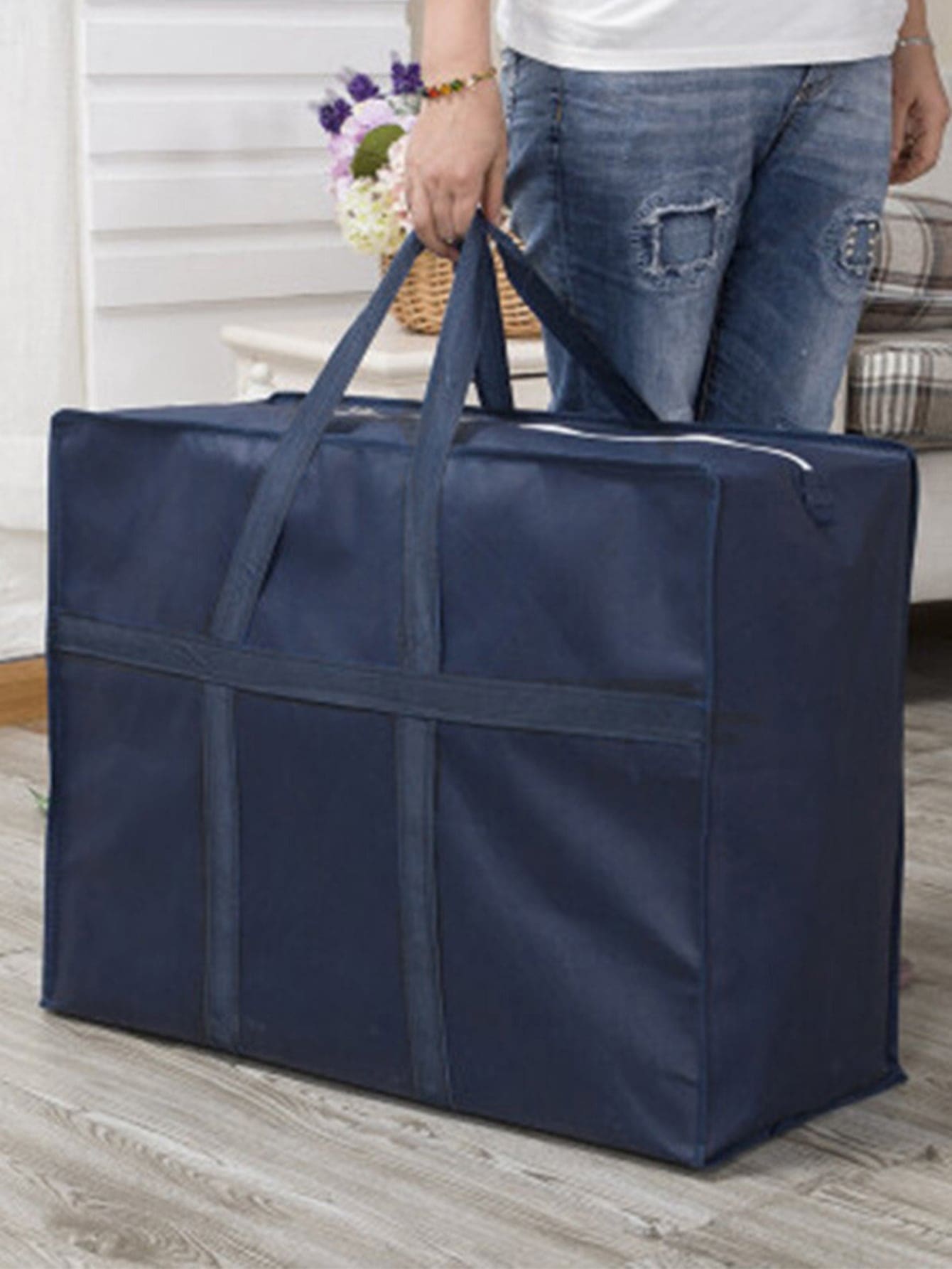 1pc Random Quilt Storage Bag, Large Portable Clothing Packing Bag For Household Room Decor Home Decor Fall Decor Bedroom Decor - Multicolor - View 1