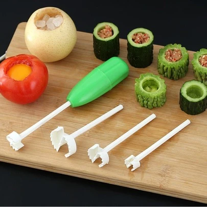 1 cái Máy đào rau củ bằng nhựa có thể giặt được, dụng cụ tẩy lõi trái cây tiết kiệm sức lao động sáng tạo