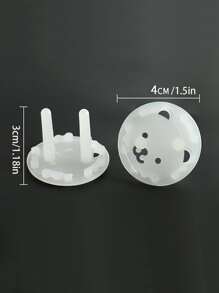 4个熊形插座保护盖，家用电源插座盖，厨房装饰，家居用品 - 無色 - 查看 5