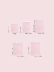 5pcs Heart Print Travel Storage Bag Set,Boho Vibes - Pink - View 2