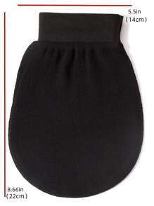 Bộ 2 Găng tay tắm tẩy tế bào chết bằng vải, dụng cụ loại bỏ tế bào chết màu trơn cổ điển dùng để tắm, trang trí phòng tắm tại nhà - Xám - Xem 5