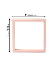 1pc Clear Jewelry Box, Gift For Valentine's Day - Pink - View 2