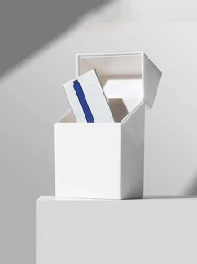 1 pieza caja unicolor - Blanco - Ver 4