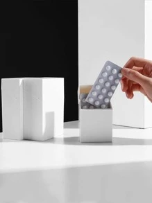 1 pieza caja unicolor - Blanco - Ver 5