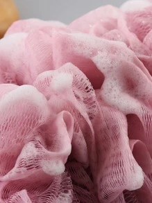 Cepillo de ducha exfoliante de lujo con mango largo - Consiéntete con un masaje relajante, bolsa, organizador, almacenamiento, pasadores de pelo - Rosa - Ver 4