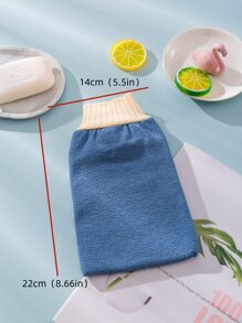 Găng tay tắm tẩy tế bào chết 1pc - Màu xanh hải quân - Xem 3