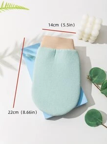 1 件装纯色沐浴手套浴室装饰夏季 - 薄荷綠 - 查看 3