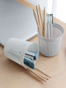 1 giá đỡ bút màu trơn - trắng - Xem 1