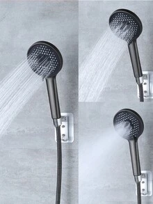 1 pieza Aspersor de ducha de mano ABS ducha moderno presurizado para cuarto de baño - Gris Oscuro - Ver 2