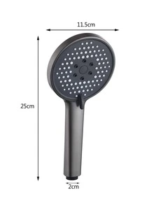 1 pieza Aspersor de ducha de mano ABS ducha moderno presurizado para cuarto de baño - Gris Oscuro - Ver 3