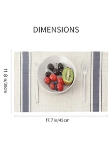 1入組線細節餐墊 - 彩色 - 查看 2