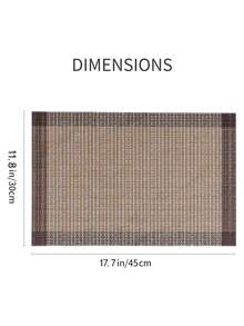 1pc Striped Pattern Placemat - Multicolor - View 2