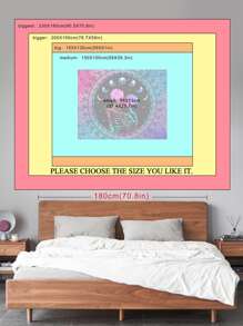 1 Mặt Trăng & Đồng Hồ In Thảm Tối Vải Vuông Có Thể Giặt Thảm Poster Treo Tường Cho Phòng Ngủ Thẩm Mỹ - Nhiều màu - Xem 7