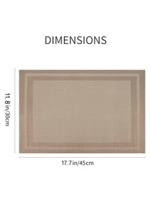 1 pièce Napperon de table antidérapant en PVC X WOTP, napperon de table moderne à motif géométrique lavable pour la décoration de la salle à manger