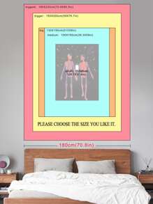 1入組燈和骷髅圖案掛毯 - 彩色 - 查看 7