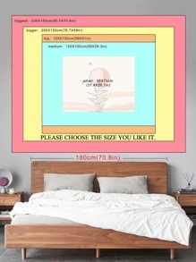 1pc Cartoon Graphic Tapestry - Multicolor - View 7