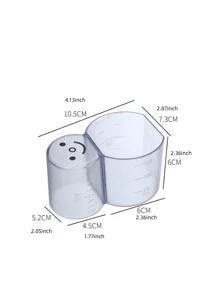 1入組隨機米勺帶刻度卡通創意多功能2合1米量杯適用於廚房