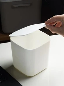 1 pieza basurero de escritorio - Blanco - Ver 7