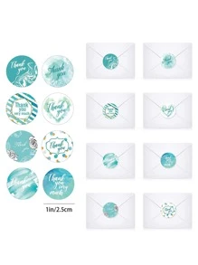 1roll Slogan Graphic Gift Sticker - Nhiều màu - Xem 4