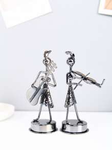 1pc Girl Shaped Decorative Object, Iron Art Decoration For Home Decor