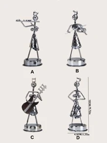 1pc Girl Shaped Decorative Object, Iron Art Decoration For Home Decor