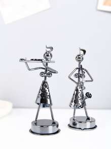 1pc Girl Shaped Decorative Object, Iron Art Decoration For Home Decor