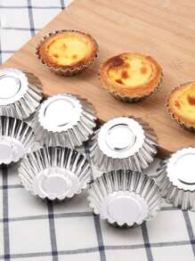 10入組蛋撻模具 - 銀色 - 查看 1