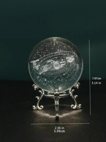 1 pieza Decoración artesanal de bola de cristal, decoración de arte del planeta para la decoración del hogar, mejor regalo - Multicolor - Ver 3