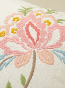 LCUHPCL 1 pièce Housse de coussin décoratif avec broderie florale, décoration pour le salon, la chambre à coucher, les fêtes, pour toutes les saisons - Multicolore - Voir 7