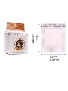 50 piezas Bolsas de filtro de café - Blanco - Ver 2