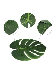 12 chiếc lá rùa nhân tạo - màu xanh lá - Xem 2