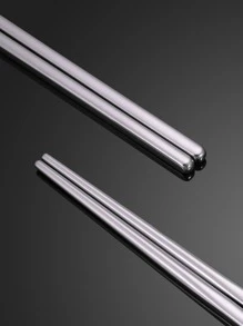 1對/4對不鏽鋼筷子，適用於家庭廚房和酒店 - 銀色 - 查看 3