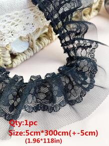1pc DIY Webbing Lace, Vintage Lace Design Sewing Strip For DIY - Black - View 3