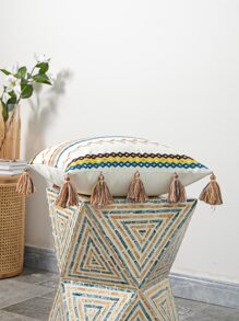 1入組刺繡細節靠墊套不附帶墊芯 - 彩色 - 查看 2