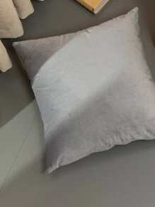 Plain Cushion Cover Without Filler, Simple Throw Pillowcase For Sofa, Home Decor - Grey - View 7
